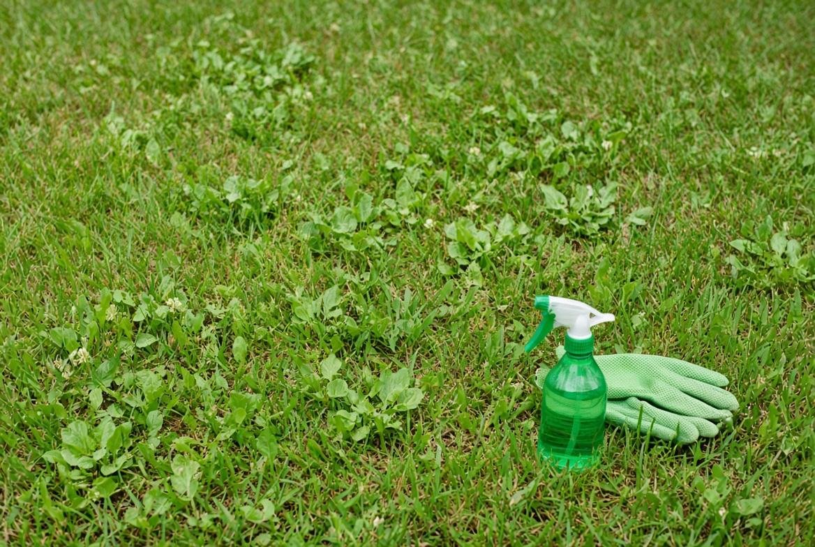 Healthy lawn after weed control